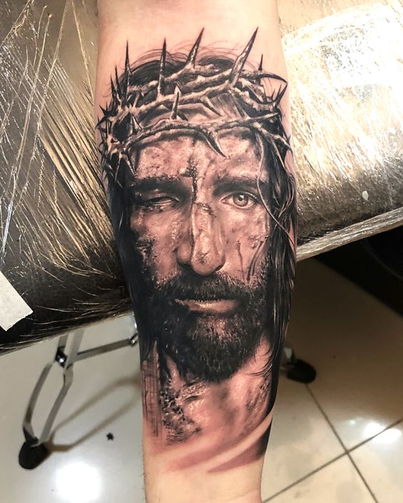 jesus tattoo on forearm by Craigwright on DeviantArt