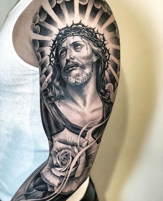 Jesus Tattoos On Chest