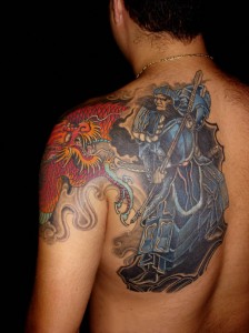 Blue Samurai Tattoo