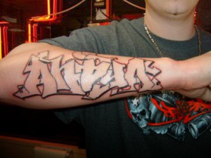 Graffiti Art Name Tattoo