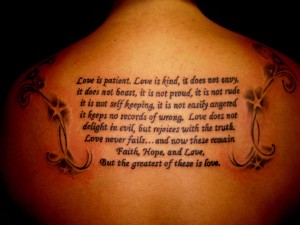 Love Bible Verse Tattoo