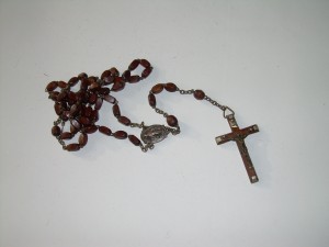 Brown bead rosary