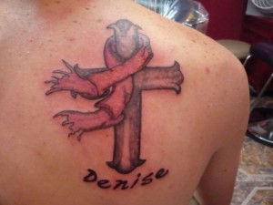 Cancer awareness personalised cross