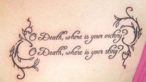 Death Bible Verse Tattoo Death Bible Verse Tattoo