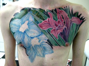 Colorful Bold Flower Tattoo