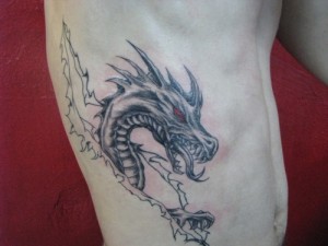 Dragon Ribcage Tattoo