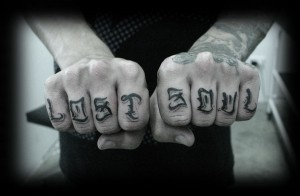 Lost Soul Knuckle Tattoo