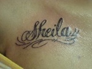 Cursive and Simple Name Tattoo