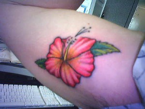 Single Hawaiian Flower Tattoo