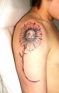 Funny Bold Flower Tattoo
