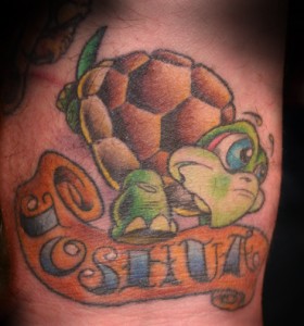 Cartoon Style Turtle Tattoo