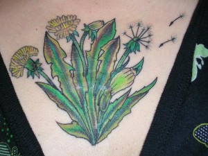 Green Scene Dandelion Tattoo Awesome Dandelion Tattoo