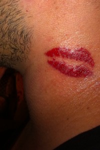 Lipstick Neck Tattoo