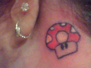 Video Game Mushroom Tattoo 