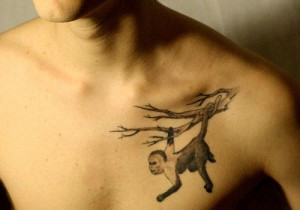 Single Side Collar Bone Tattoo