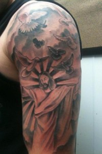 Sleeve Design Jesus Tattoo