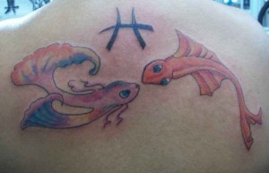 Oriental Style Pisces Tattoo