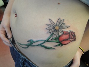 Rose and Daisy Tattoo