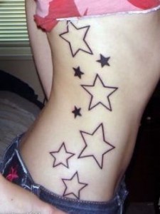 Stars Ribcage Tattoos