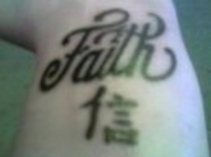 Nice Font Faith Tattoo