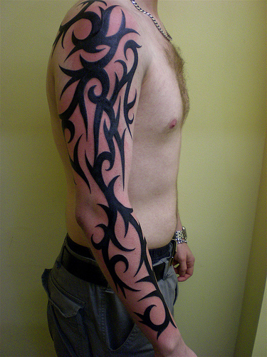 Arm Sleeve Tribal Tattoo Designs : 90 Tribal Sleeve Tattoos For Men ...