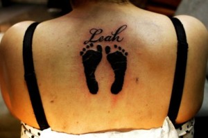 Baby Steps Name Tattoo