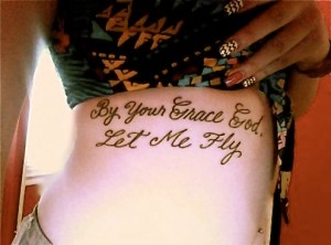 Inspirational Quotes Ribcage tattoo