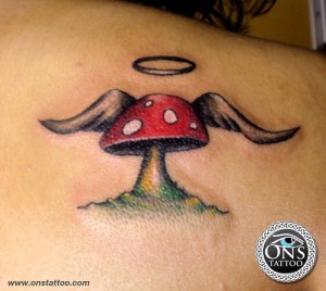 Angel Mushroom Tattoo