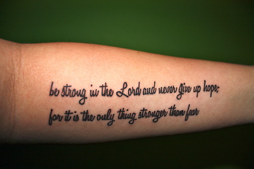 lower arm tattoo quotes