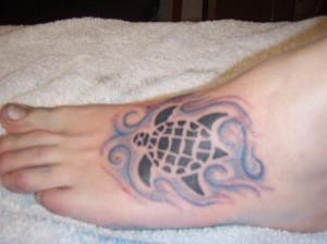 Tribal Turtle Tattoo