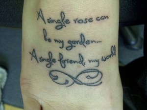 Best Friend Quote Tattoos