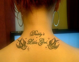 Daddy's Little Girl Inspirational quote tattoos