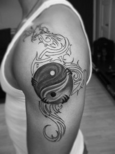 Ying Yang Tattoos for men