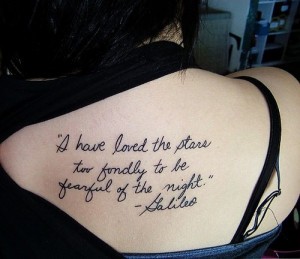 Galileo Inspirational Quote Tattoo