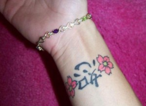 Cherry Blossom Wrist Tattoo