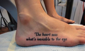 Quote Tattoos on the Foot