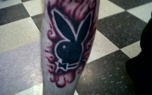 Playboy Bunny with Flames Tattoos for men