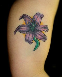 Purple Lily Tattoo