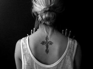 Fancy Knot Cross Tattoo