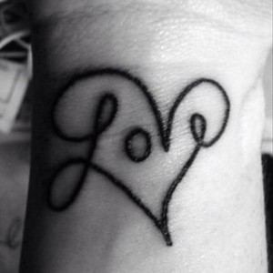 Love Wrist Tattoo