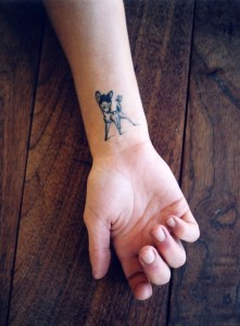 Bambi Wrist Tattoo