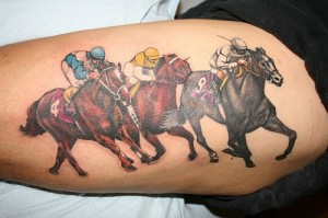 Horse Race Tattoos for men