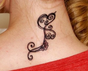 Heart and Swirls Tattoo
