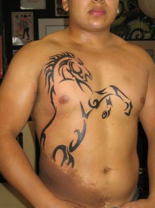 Tribal Horse Tattoos for men