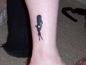 Female Silhouette Tattoo for guys