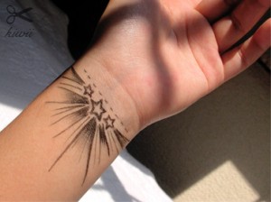 Star Cuff Wrist Tattoos