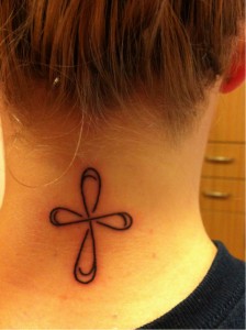 Looped Cross Tattoo