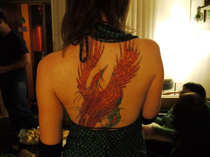 lion tattoo on back