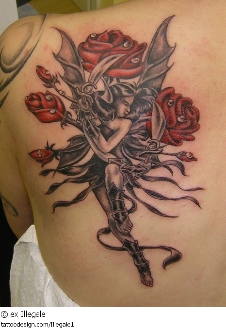 fairy tattoo on shoulder