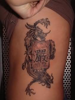 chinese tattoo on rib